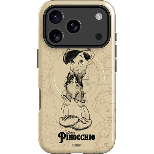 Disney Pinocchio Sketches Portrait iPhone 17 Pro Max Magsafe Impact Case