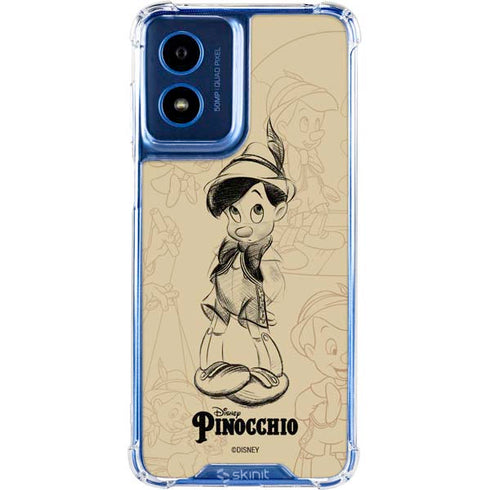 Disney Pinocchio Sketches Portrait Moto G 5G (2024) Clear Case