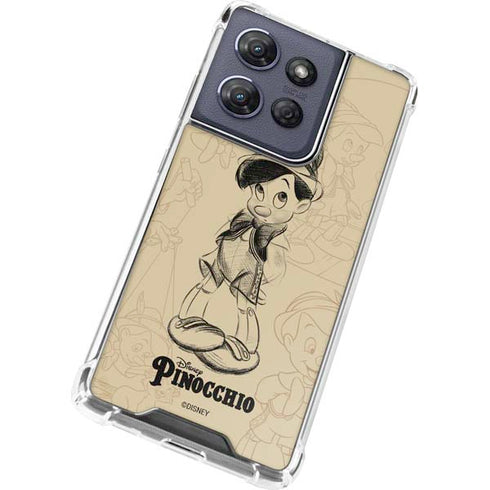 Disney Pinocchio Sketches Portrait Moto G Stylus 5G (2025) Clear Case