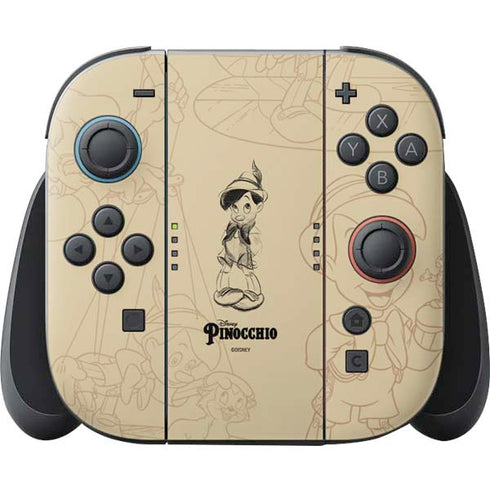 Disney Pinocchio Sketches Portrait Nintendo Skins