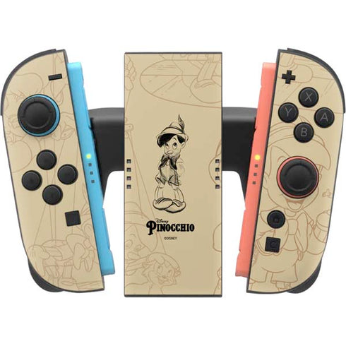 Disney Pinocchio Sketches Portrait Nintendo Switch 2 (2025) Joy-Con Controller Skin