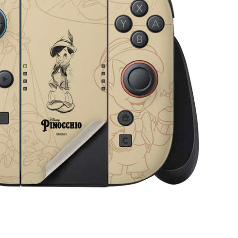Disney Pinocchio Sketches Portrait Nintendo Switch 2 (2025) Joy-Con Controller Skin
