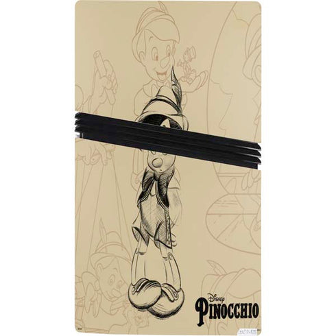 Disney Pinocchio Sketches Portrait PS5 Pro Console Skin