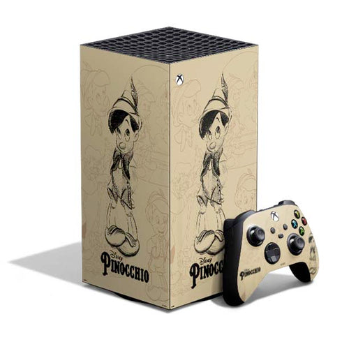 Disney Pinocchio Sketches Portrait XBox Series X Digital Edition Bundle Skin
