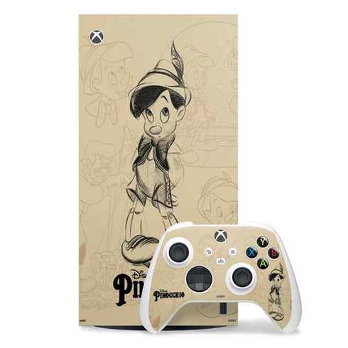 Disney Pinocchio Sketches Portrait Xbox Series X Skins