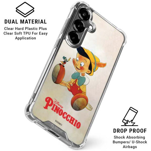 Disney Pinocchio Vintage Portrait Galaxy S26 Plus Clear Case