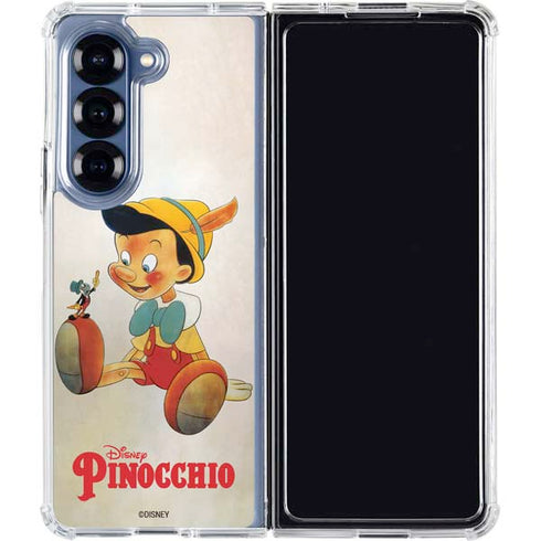 Disney Pinocchio Vintage Portrait Galaxy Z Fold7 Clear Case