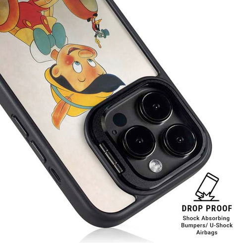 Disney Pinocchio Vintage Portrait iPhone 14 Pro Max Kickstand Case