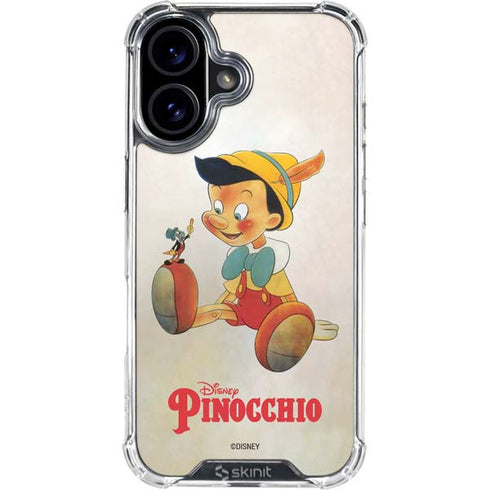 Disney Pinocchio Vintage Portrait iPhone 16 Plus Clear Case