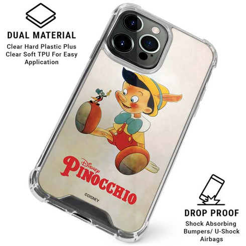 Disney Pinocchio Vintage Portrait iPhone 16 Pro Max Clear Case