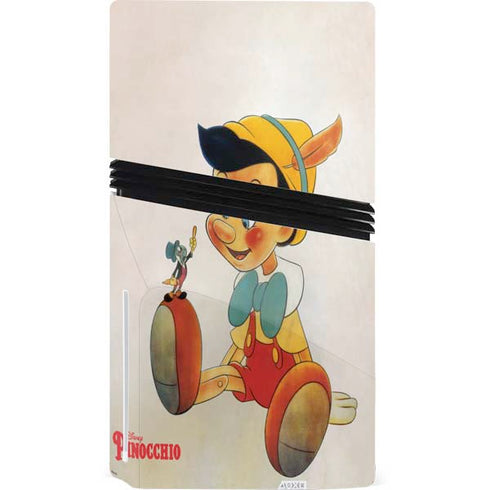 Disney Pinocchio Vintage Portrait PS5 Pro Disk Console Skin