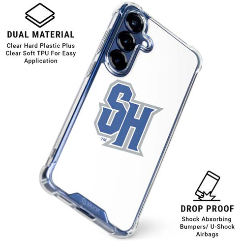 Seton Hall University Pirate Blue Galaxy S25 Clear Case