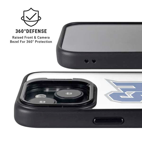 Seton Hall University Pirate Blue iPhone 15 Plus Kickstand Case