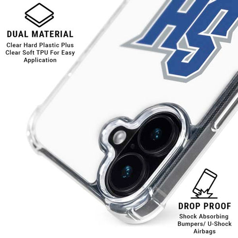 Seton Hall University Pirate Blue iPhone 16 Plus Clear Case