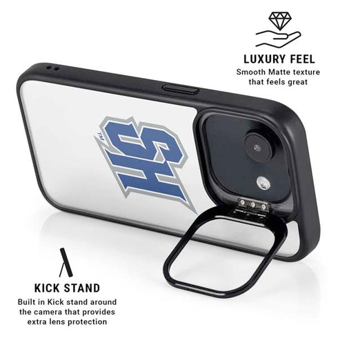 Seton Hall University Pirate Blue iPhone 16e Kickstand Case