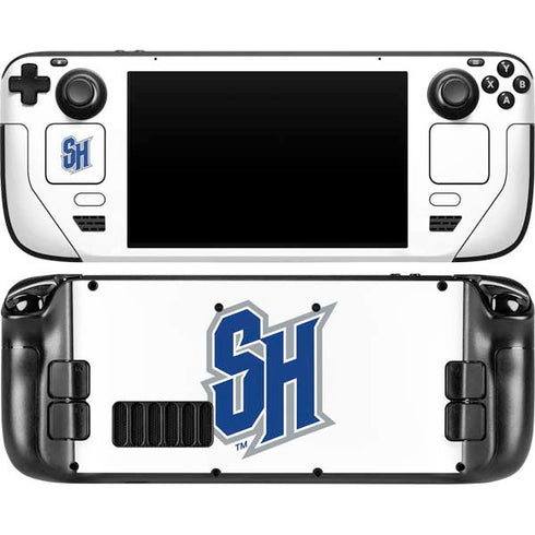 Seton Hall University Pirate Blue Steam Deck Handheld Gaming Computer OLED Skin