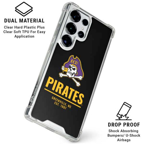 East Carolina University Pirates Greenville NC Galaxy S25 Ultra Clear Case