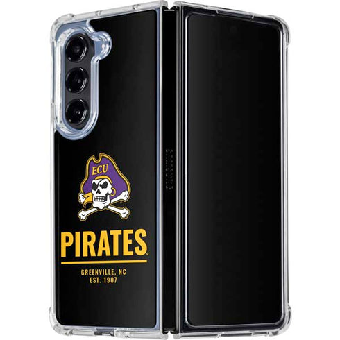 East Carolina University Pirates Greenville NC Galaxy Z Fold5 5G Clear Case