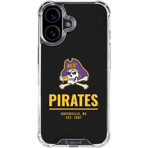 East Carolina University Pirates Greenville NC iPhone 16 Clear Case