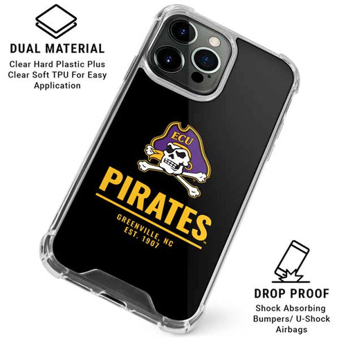 East Carolina University Pirates Greenville NC iPhone 16 Pro Clear Case