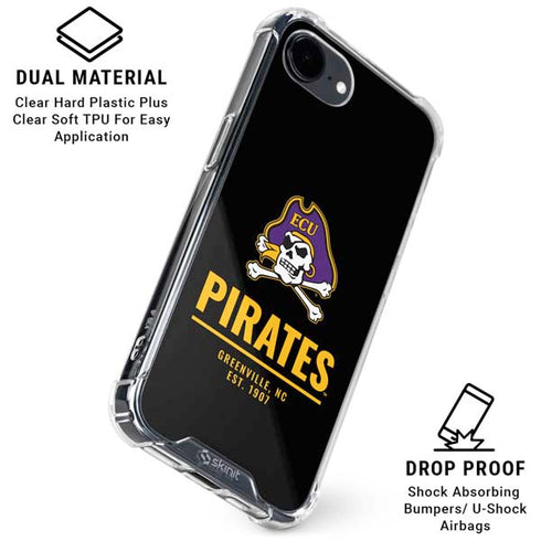 East Carolina University Pirates Greenville NC iPhone 16e Clear Case