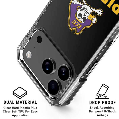 East Carolina University Pirates Greenville NC iPhone 18 Pro Clear Case