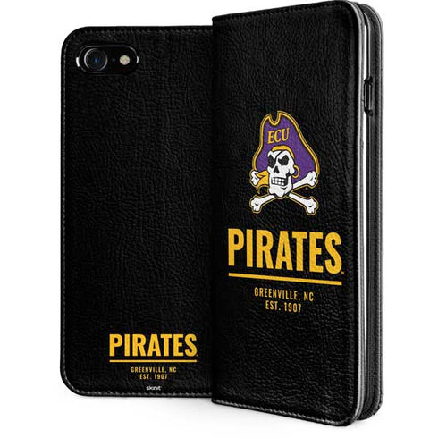 East Carolina University Pirates Greenville NC iPhone SE (2nd & 3rd Gen) Folio Case