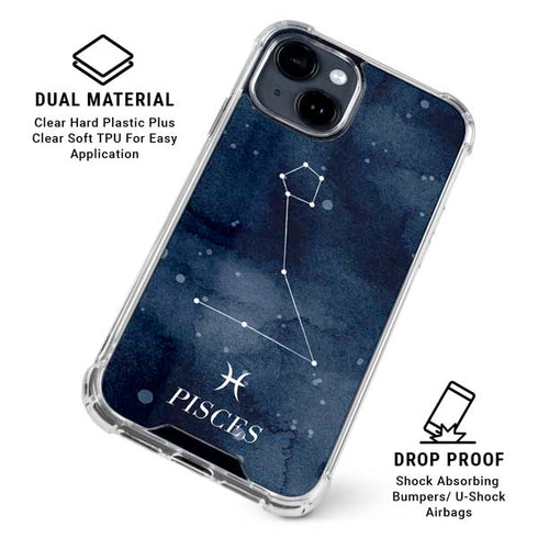 Pisces Constellation iPhone 15 Clear Case
