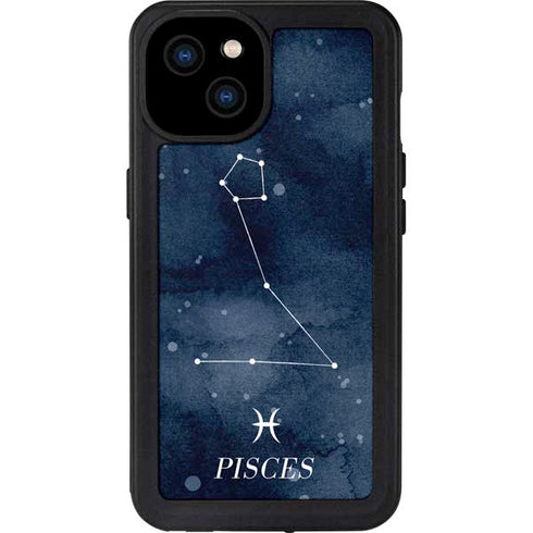 Pisces Constellation iPhone 15 Plus Waterproof Case
