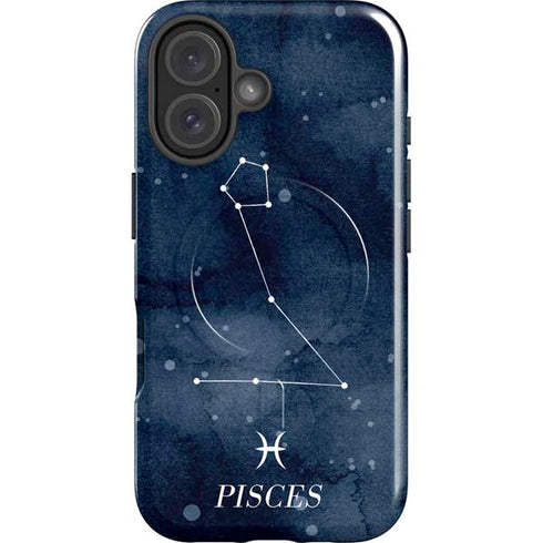 Pisces Constellation iPhone 16 Magsafe Impact Case