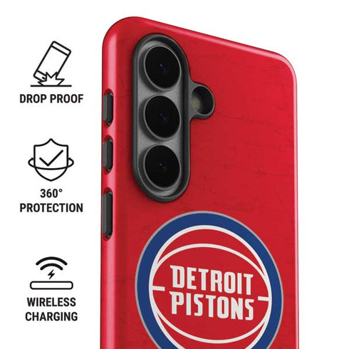 NBA Detroit Pistons Distressed Galaxy S26 Impact Case