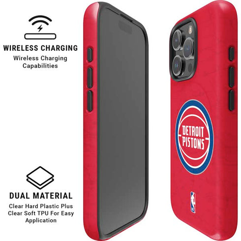 NBA Detroit Pistons Distressed iPhone 16 Pro Magsafe Impact Case
