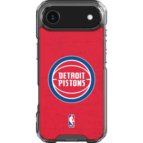 NBA Detroit Pistons Distressed iPhone 17 Air Clear Case