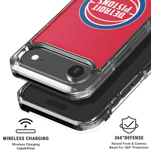NBA Detroit Pistons Distressed iPhone 17 Air Clear Case