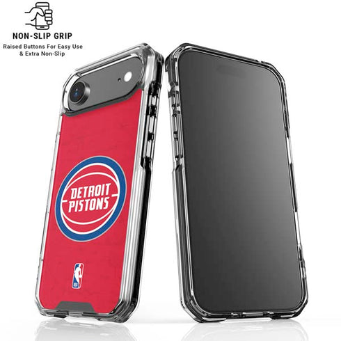NBA Detroit Pistons Distressed iPhone 17 Air Clear Case