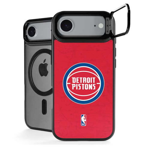 NBA Detroit Pistons Distressed iPhone 17 Air Kickstand Case