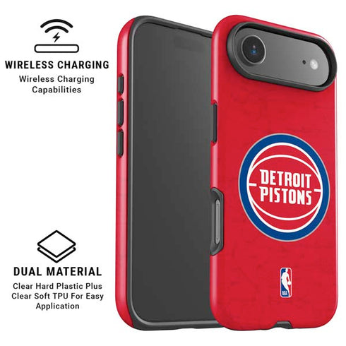 NBA Detroit Pistons Distressed iPhone 17 Air Magsafe Impact Case