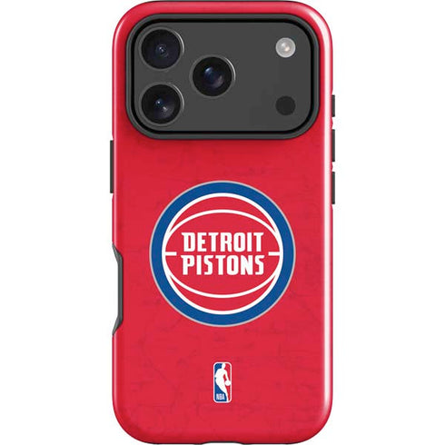 NBA Detroit Pistons Distressed iPhone 17 Pro Impact Case