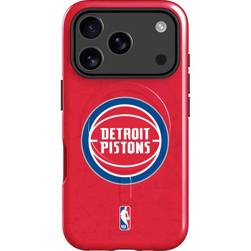 NBA Detroit Pistons Distressed iPhone 17 Pro Magsafe Impact Case