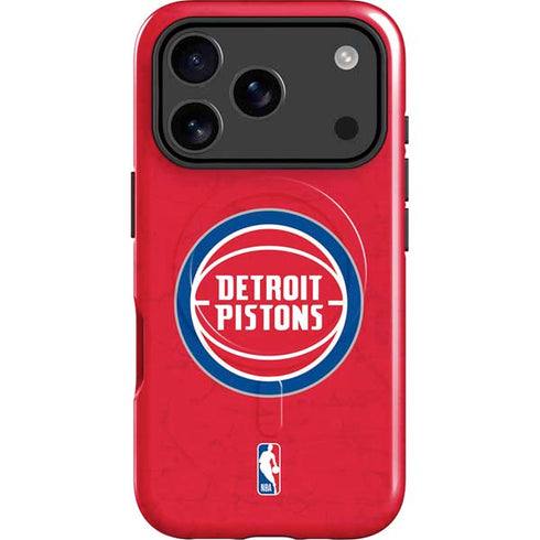 NBA Detroit Pistons Distressed iPhone 17 Pro Max Magsafe Impact Case
