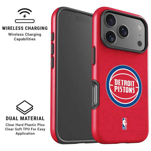 NBA Detroit Pistons Distressed iPhone 17 Pro Max Magsafe Impact Case