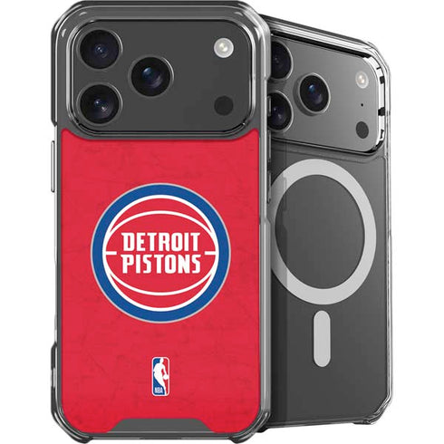 NBA Detroit Pistons Distressed iPhone 18 Pro MagSafe Case