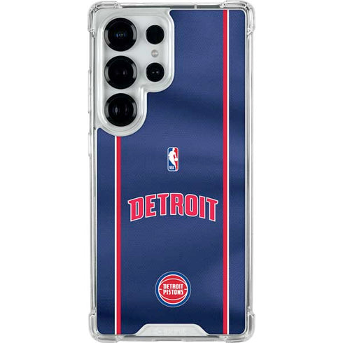 NBA Detroit Pistons Jersey Galaxy S26 Ultra Clear Case