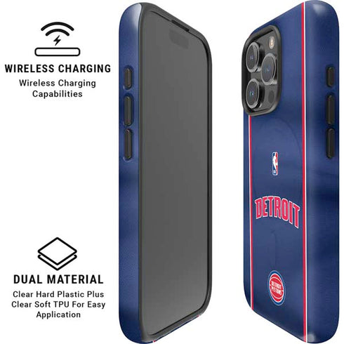 NBA Detroit Pistons Jersey iPhone 16 Pro Magsafe Impact Case