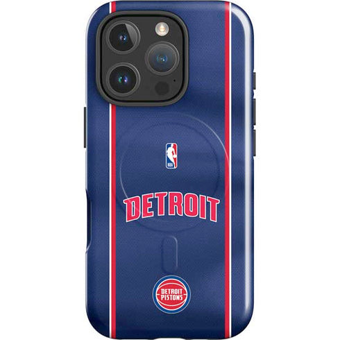 NBA Detroit Pistons Jersey iPhone 16 Pro Max Magsafe Impact Case