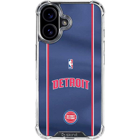 NBA Detroit Pistons Jersey iPhone 17 Clear Case