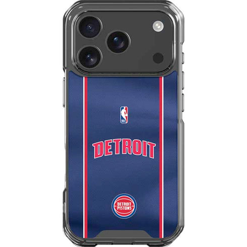 NBA Detroit Pistons Jersey iPhone 17 Pro Clear Case