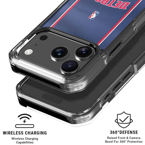 NBA Detroit Pistons Jersey iPhone 17 Pro Clear Case