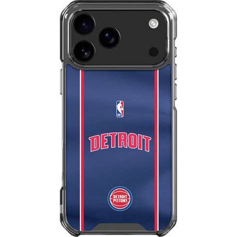 NBA Detroit Pistons Jersey iPhone 17 Pro Max Clear Case
