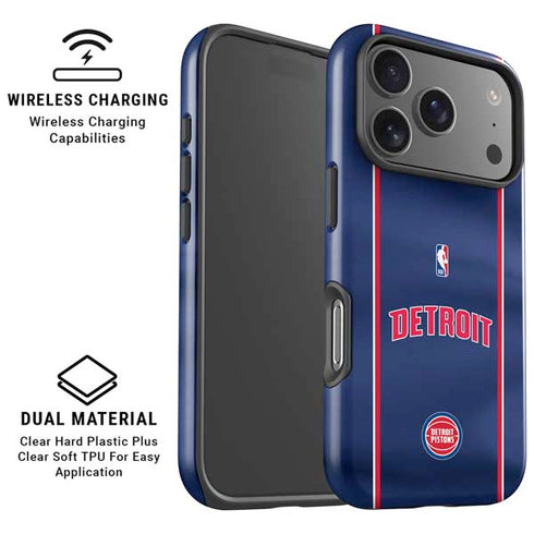 NBA Detroit Pistons Jersey iPhone 17 Pro Max Magsafe Impact Case